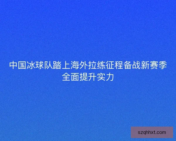 中国冰球队踏上海外拉练征程备战新赛季全面提升实力 中国冰球队踏上海外拉练征程备战新赛季全面提升实力